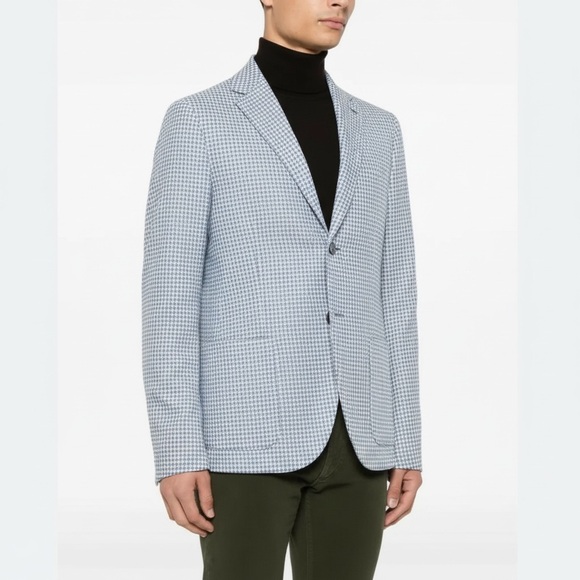 Harris Wharf London Hoodstooth Blazer for Men - Made in ITALY - Picture 7 of 7